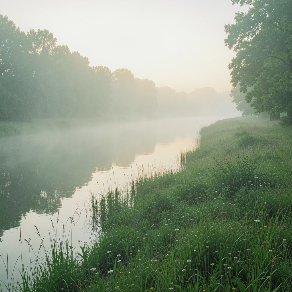Peaceful natural landscape promoting inner reflection and mindfulness
